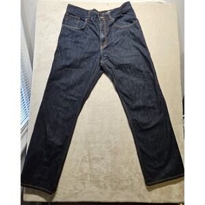 Rocawear Jeans Mens 36 Regular Fit Dark Wash Y2K Hip Hop Denim Pants Flap Pocket